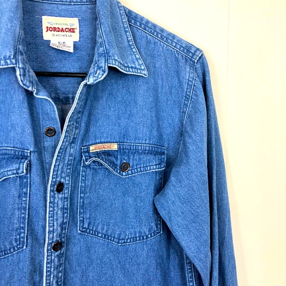 Jordache Blue Casual Button Down Shirt - Picture 3 of 10